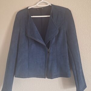 Women's Naiv Suede Asymmetrical Zip Blazer